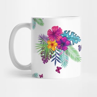 Tropical Flowers Pattern Mug